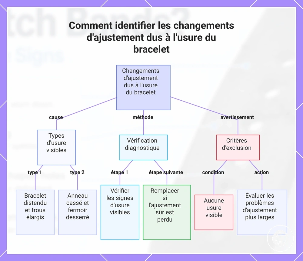 Comment identifier les changements d'ajustement dus à l'usure du bracelet