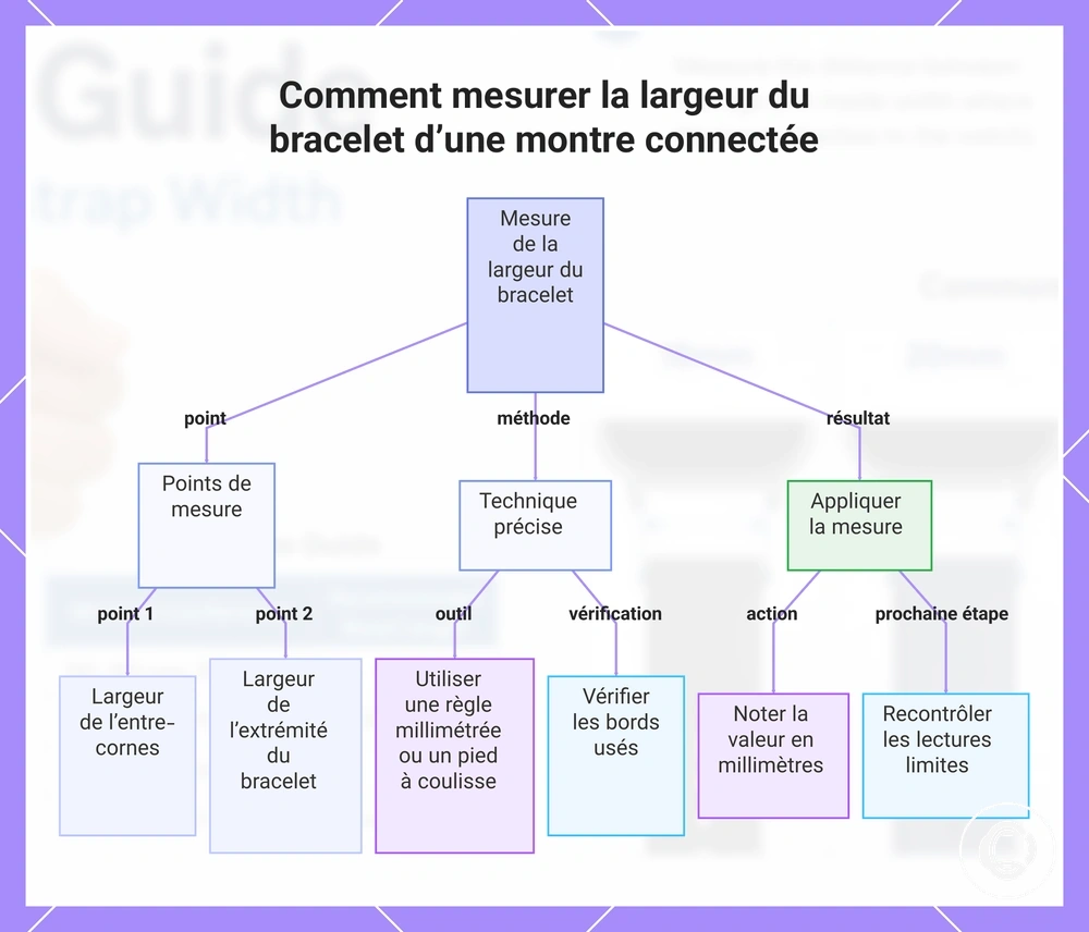 Comment mesurer la largeur du bracelet d’une montre connectée