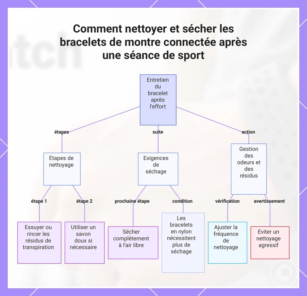 Comment nettoyer et sécher les bracelets de montre connectée après une séance de sport