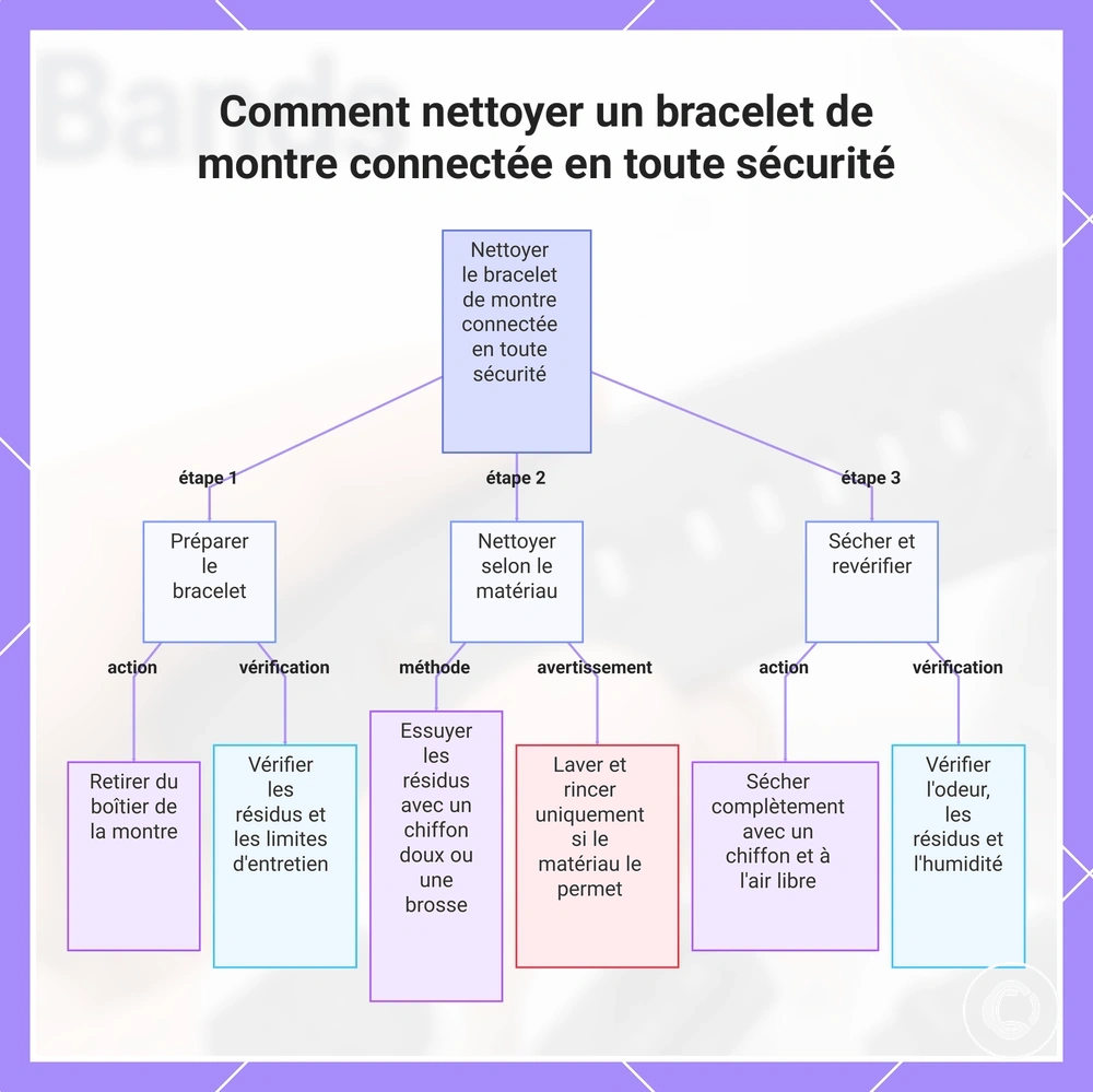Comment nettoyer un bracelet de montre connectée en toute sécurité