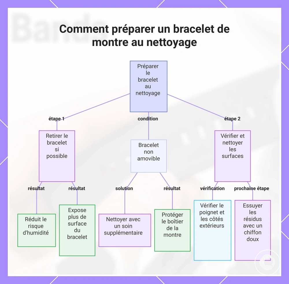 Comment préparer un bracelet de montre au nettoyage