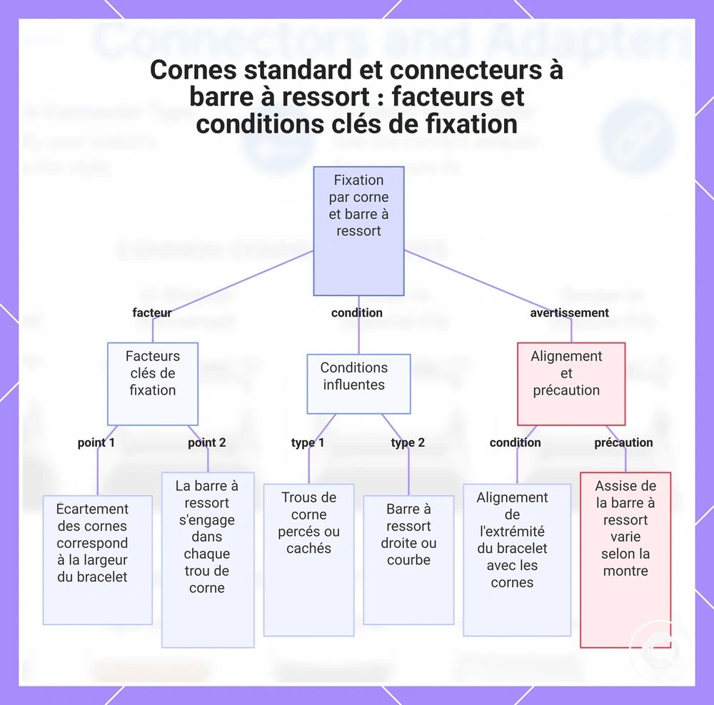 Cornes standard et connecteurs à barre à ressort : facteurs et conditions clés de fixation