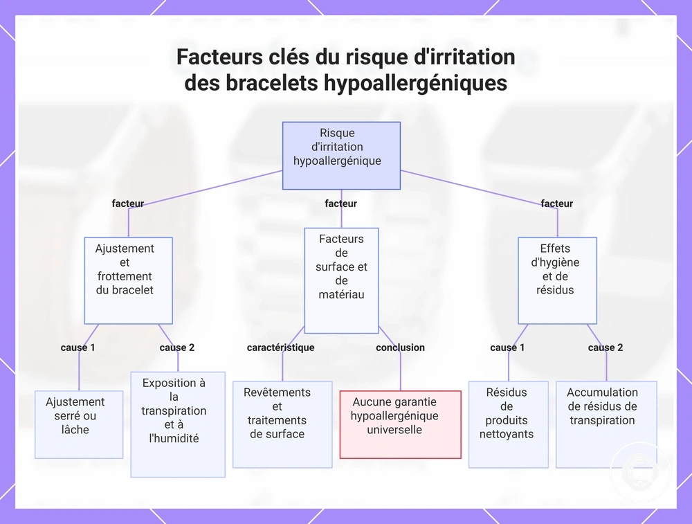 Facteurs clés du risque d'irritation des bracelets hypoallergéniques