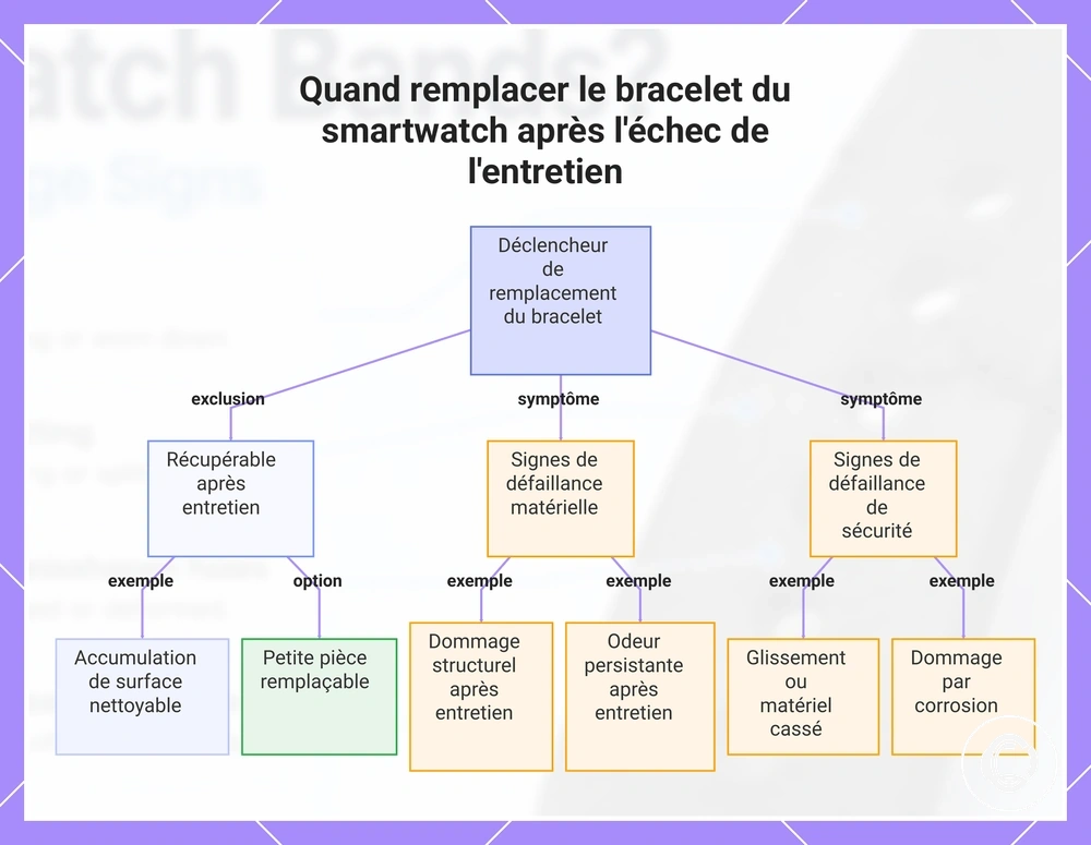 Quand remplacer le bracelet du smartwatch après l'échec de l'entretien