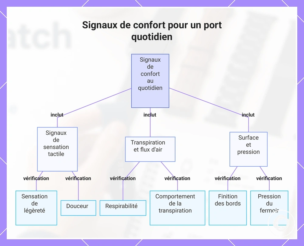 Signaux de confort pour un port quotidien