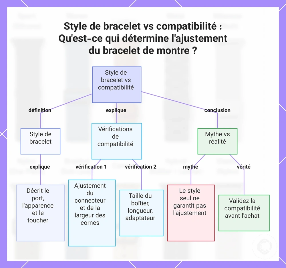 Style de bracelet vs compatibilité : Qu'est-ce qui détermine l'ajustement du bracelet de montre ?