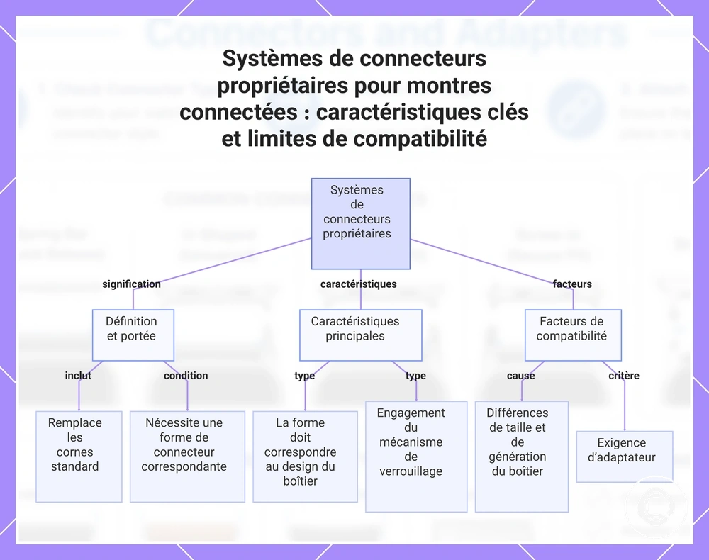 Systèmes de connecteurs propriétaires pour montres connectées : caractéristiques clés et limites de compatibilité