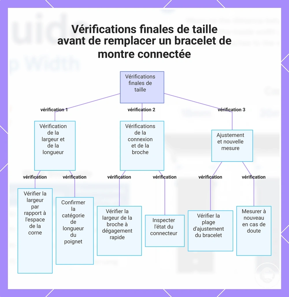 Vérifications finales de taille avant de remplacer un bracelet de montre connectée
