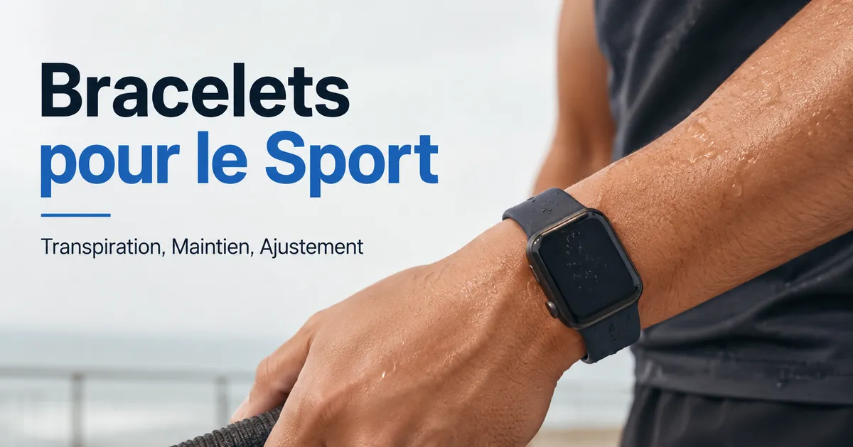Bracelet de montre connectée résistant à la transpiration porté pendant une séance de sport avec un bon maintien au poignet