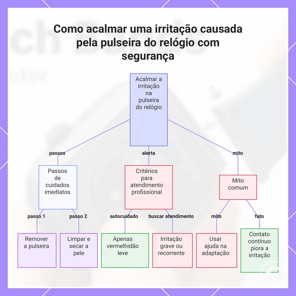 Como acalmar uma irritação causada pela pulseira do relógio com segurança