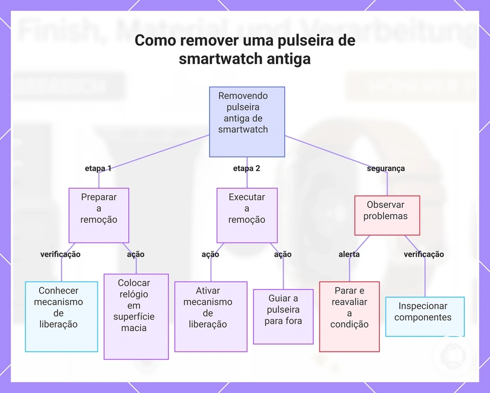 Como remover uma pulseira de smartwatch antiga