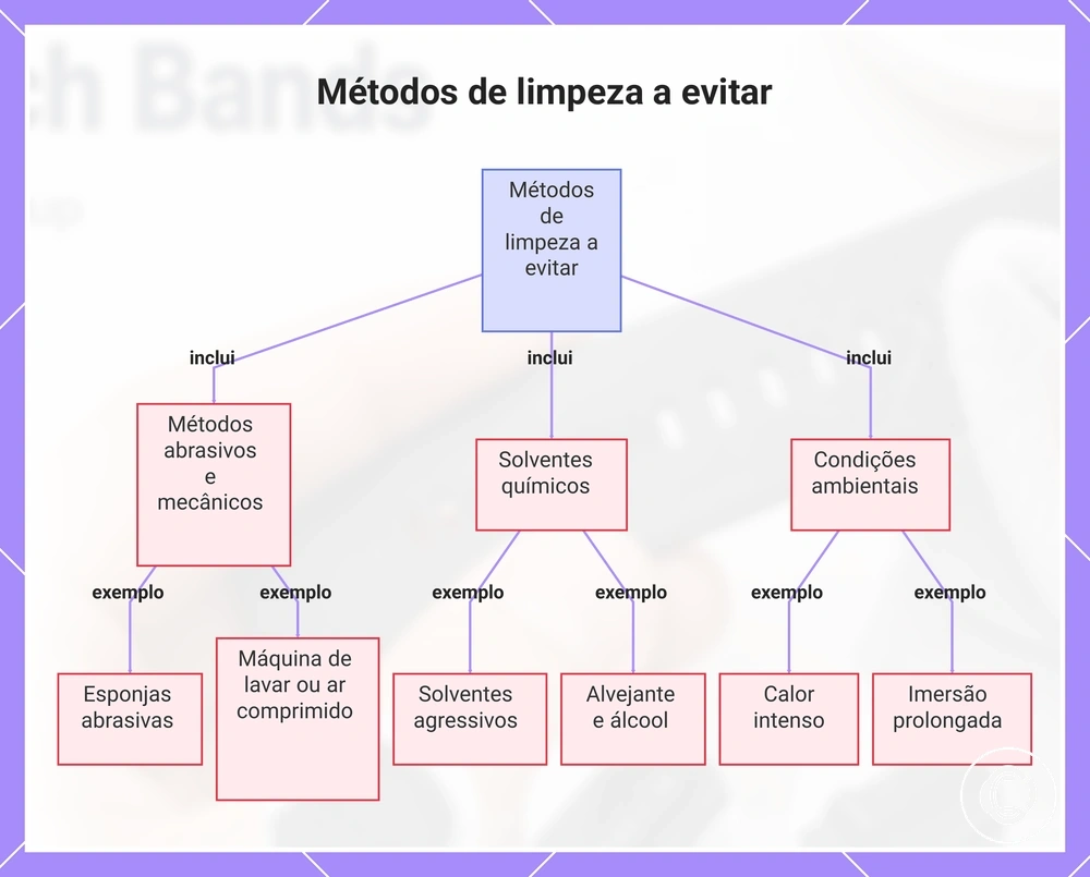 Métodos de limpeza a evitar