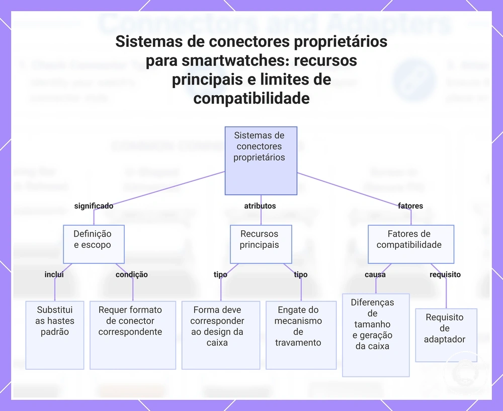 Sistemas de conectores proprietários para smartwatches: recursos principais e limites de compatibilidade