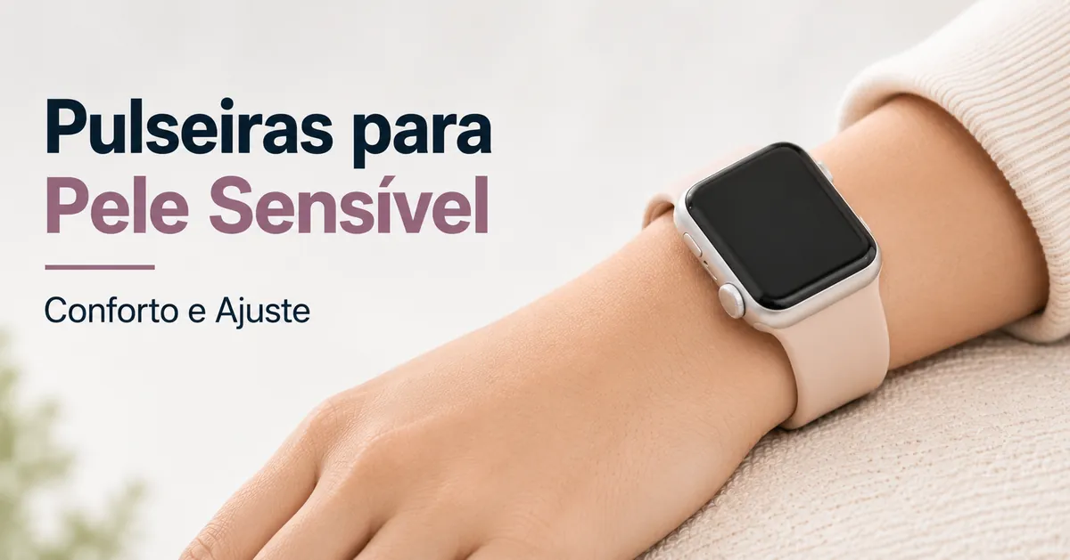 Pulseira macia para smartwatch feita para uso confortável em pele sensível