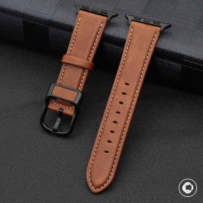 Apple Watch serileri ve Ultra boyutları için PU deri kayış