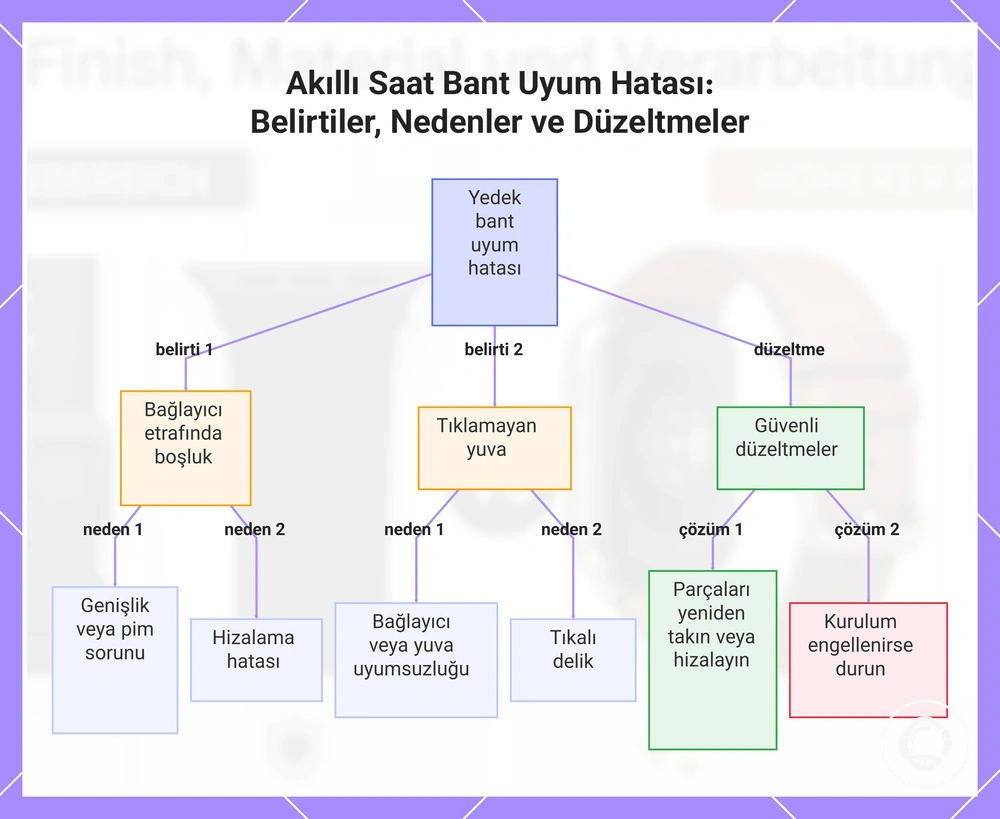 Akıllı Saat Bant Uyum Hatası: Belirtiler, Nedenler ve Düzeltmeler
