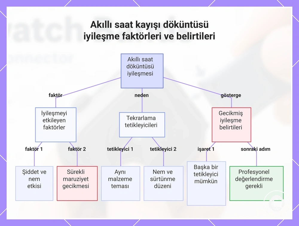 Akıllı saat kayışı döküntüsü iyileşme faktörleri ve belirtileri
