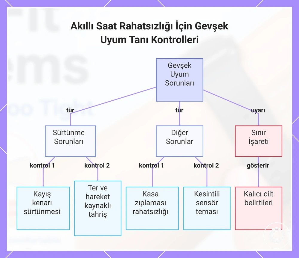 Akıllı Saat Rahatsızlığı İçin Gevşek Uyum Tanı Kontrolleri