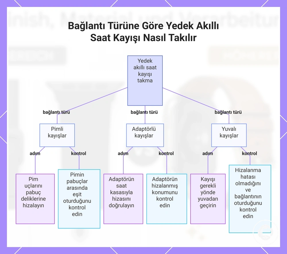 Bağlantı Türüne Göre Yedek Akıllı Saat Kayışı Nasıl Takılır