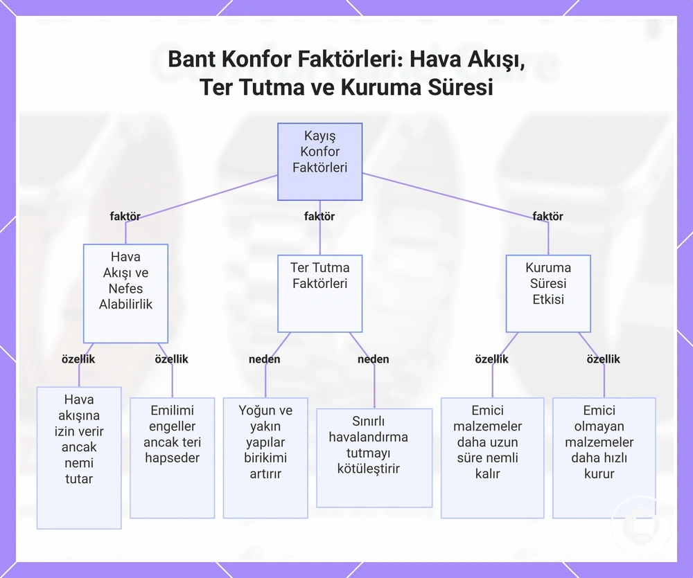 Bant Konfor Faktörleri: Hava Akışı, Ter Tutma ve Kuruma Süresi