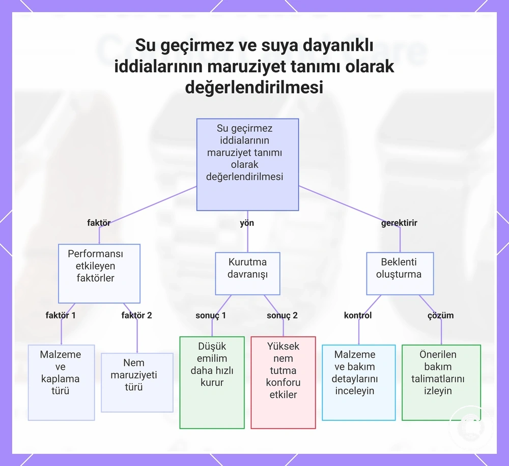 Su geçirmez ve suya dayanıklı iddialarının maruziyet tanımı olarak değerlendirilmesi