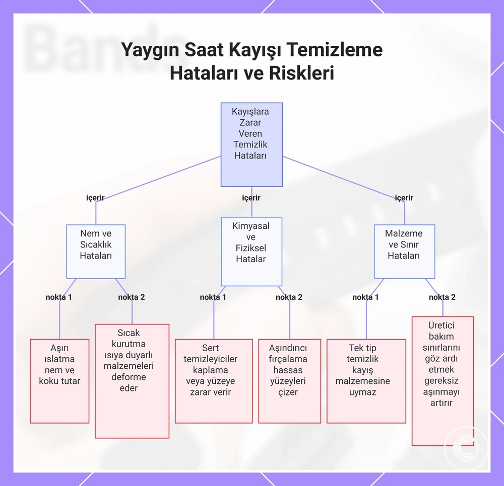 Yaygın Saat Kayışı Temizleme Hataları ve Riskleri