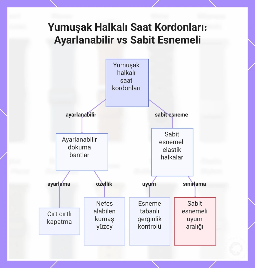 Yumuşak Halkalı Saat Kordonları: Ayarlanabilir vs Sabit Esnemeli